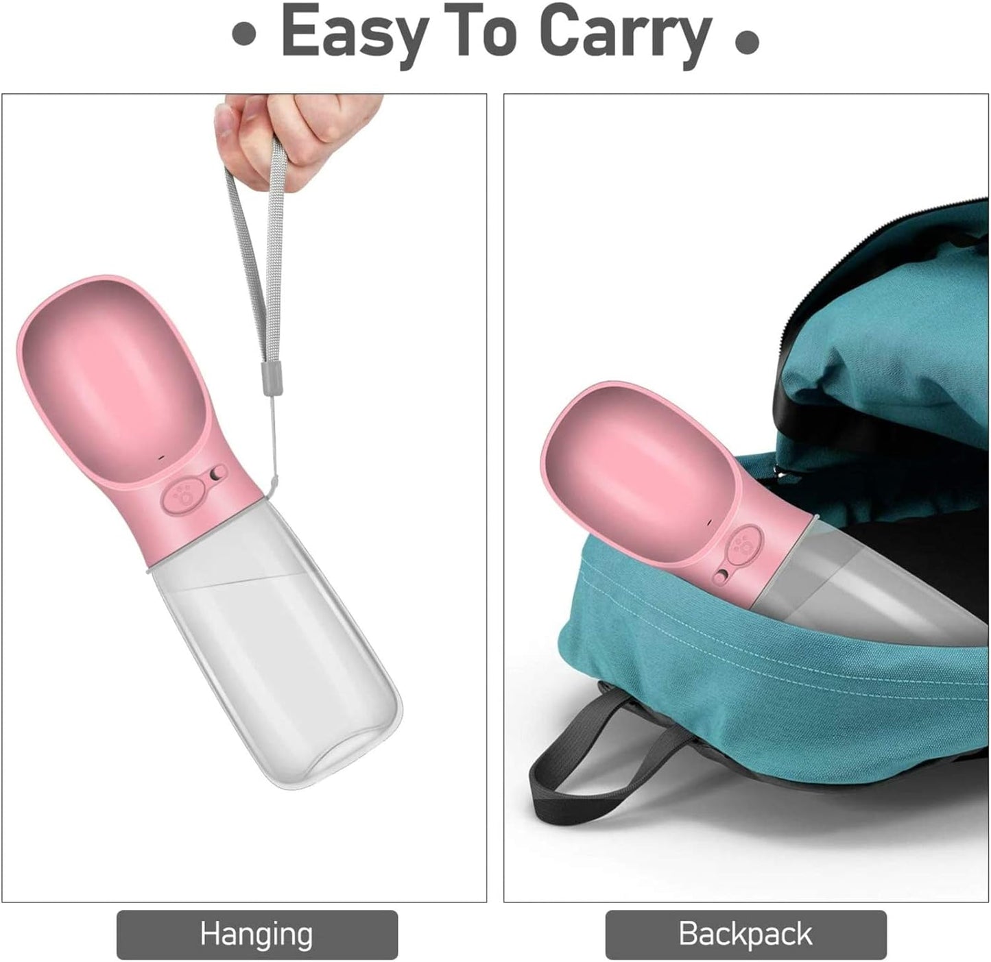 Dog Water Bottle (Cherry Pink 19Oz)