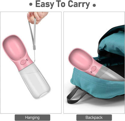 Dog Water Bottle (Cherry Pink 19Oz)